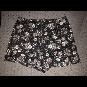 high waisted floral shorts